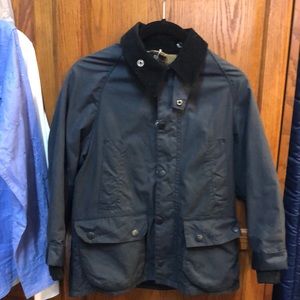 Barbour oilskin jacket navy